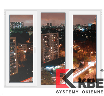 Трёхстворчатые пластиковые окна KBE Трёхстворчатые пластиковые окна KBE